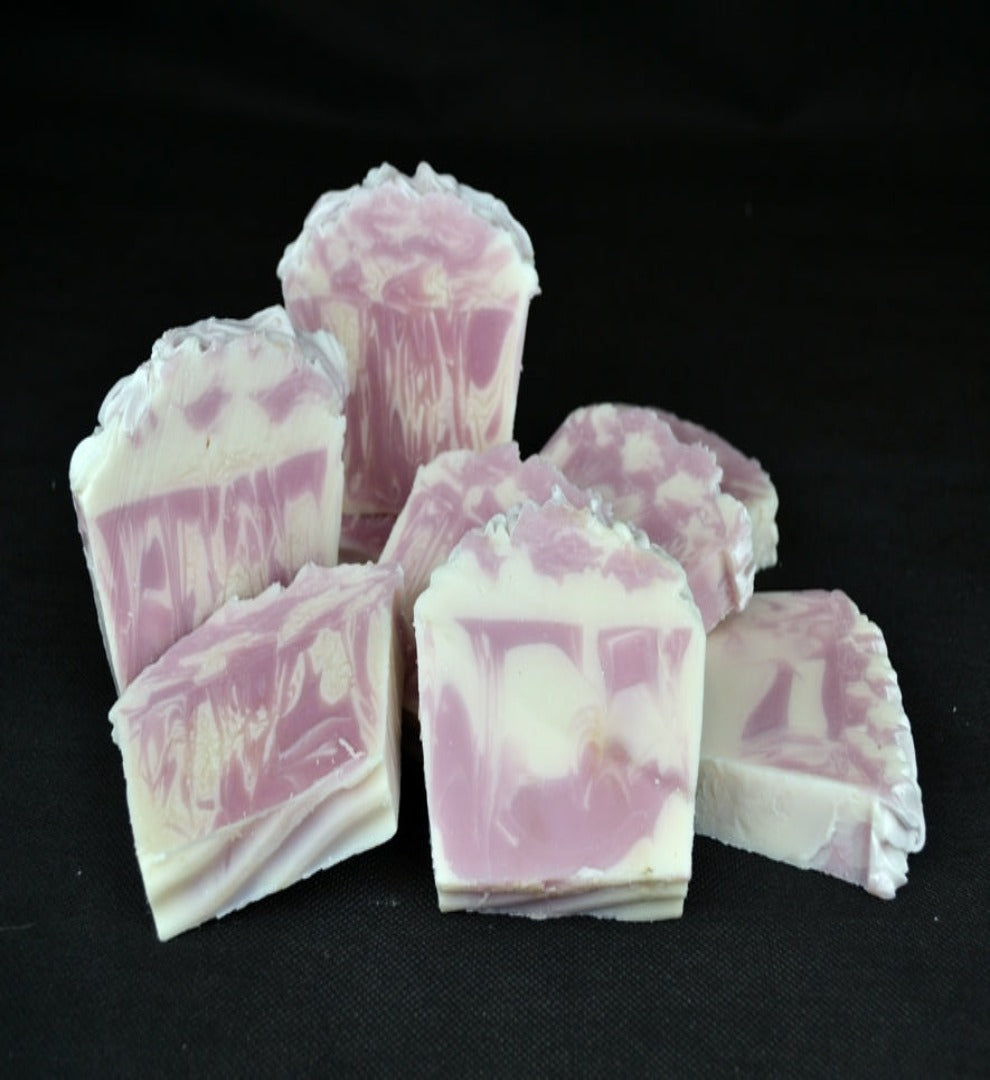 Luxury Raspberry Creamer Soap Slice Vegan SLS Free - Rosetta Creative Boutique